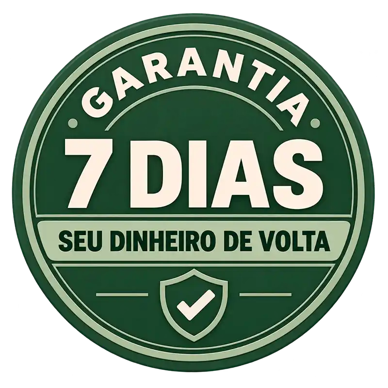 Garantia de 7 dias: seu dinheiro de volta